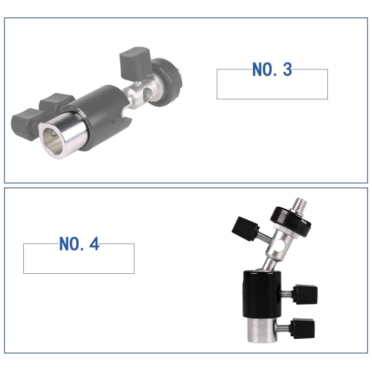 ขายึดร่มแบบตั้งไฟแฟลชอเนกประสงค์ชนิด D รับน้ำหนักสูงสุด: 2 กก, D Type