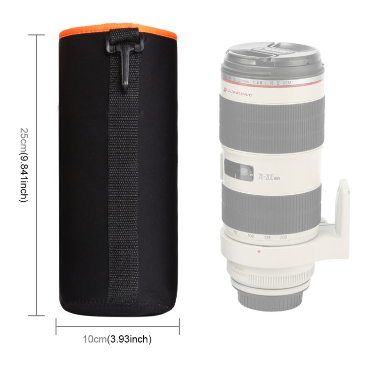 กระเป๋าใส่เลนส์กล้อง SLR กระเป๋าใส่เลนส์เดี่ยวขนาดเล็กเลนส์ถุงน้ำดีด้านในกระเป๋ากันน้ำ Plus กำมะหยี่หนาเส้นผ่านศูนย์กลาง: 10 ซม. ความสูง: 25 ซม., Diameter: 10cm, Height: 25cm