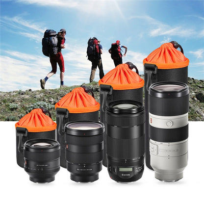 กระเป๋าใส่เลนส์กล้อง SLR กระเป๋าใส่เลนส์เดี่ยวขนาดเล็กเลนส์ถุงน้ำดีด้านในกระเป๋ากันน้ำ Plus กำมะหยี่หนาเส้นผ่านศูนย์กลาง: 10 ซม. ความสูง: 25 ซม., Diameter: 10cm, Height: 25cm