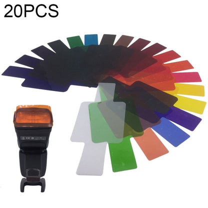20 ชิ้น / เซ็ต SiGi SG200 ฟิลเตอร์ 20 สีชุดกล้องอุปกรณ์เสริมแฟลชด้านบนตัวกรองอุณหภูมิ, 20-color