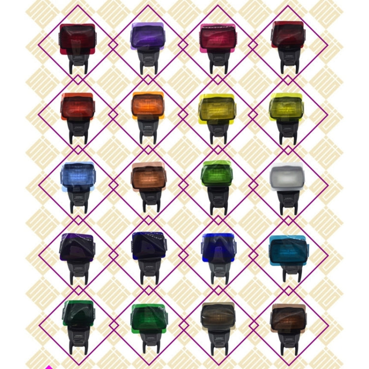 20 ชิ้น / เซ็ต SiGi SG200 ฟิลเตอร์ 20 สีชุดกล้องอุปกรณ์เสริมแฟลชด้านบนตัวกรองอุณหภูมิ, 20-color