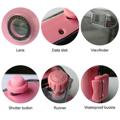 SUC4 กล้องฟิล์มย้อนยุคกันน้ำ 5 ม. กล้องมินิแบบเล็งแล้วถ่ายสำหรับเด็ก, Black White, Pink, Baby Blue, White, Yellow