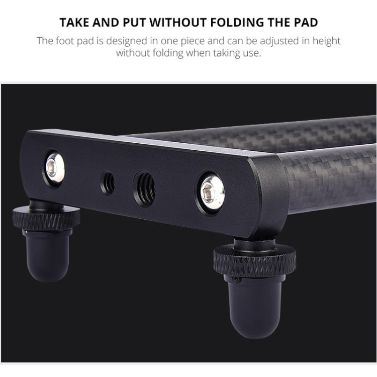 YELANGU L40T รางเลื่อนคาร์บอนไฟเบอร์ขนาด 40 ซม. สำหรับกล้อง SLR / กล้องวิดีโอ, L40T 40cm