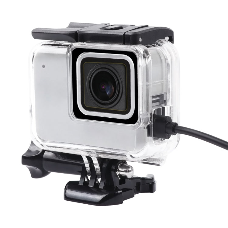สำหรับ GoPro HERO7 สีขาว / เงินโครงกระดูกที่อยู่อาศัยด้านข้างกลวงป้องกันกรณีที่มีหัวเข็มขัดพื้นฐานเมาและสกรู, Side Hollow