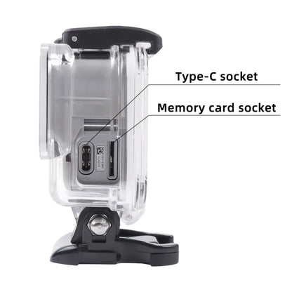สำหรับ GoPro HERO7 สีขาว / เงินโครงกระดูกที่อยู่อาศัยด้านข้างกลวงป้องกันกรณีที่มีหัวเข็มขัดพื้นฐานเมาและสกรู, Side Hollow