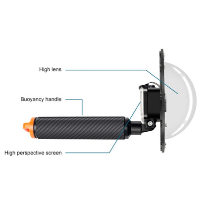 RUIGPRO Floating Hand Grip Dome Port ดำน้ำใต้น้ำ กล้อง เลนส์ ฝาครอบโปร่งใสสำหรับ DJI Osmo Action, Osmo Action
