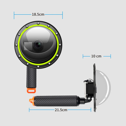 RUIGPRO Floating Hand Grip Dome Port ดำน้ำใต้น้ำ กล้อง เลนส์ ฝาครอบโปร่งใสสำหรับ DJI Osmo Action, Osmo Action