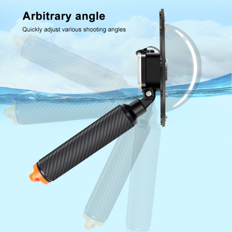 RUIGPRO Floating Hand Grip Dome Port ดำน้ำใต้น้ำ กล้อง เลนส์ ฝาครอบโปร่งใสสำหรับ DJI Osmo Action, Osmo Action