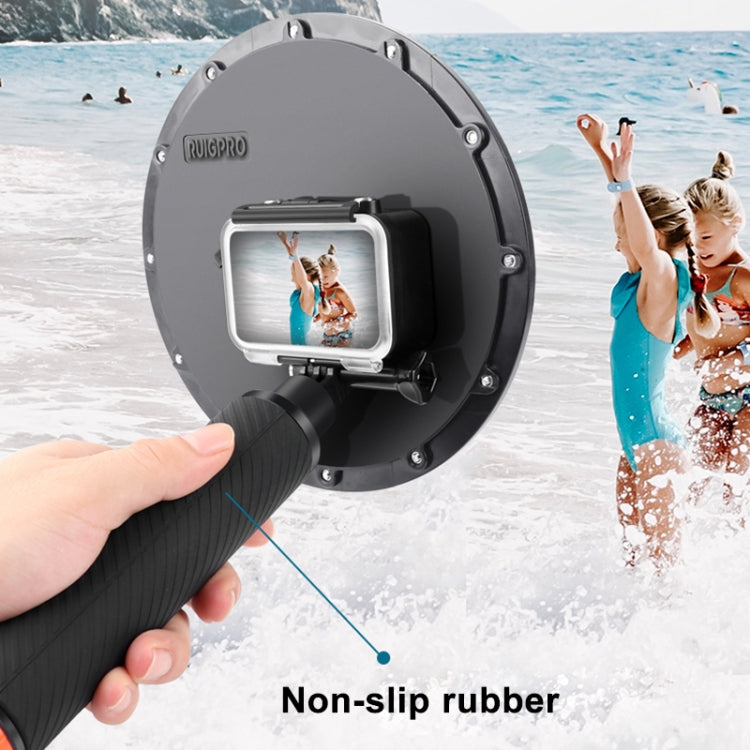 RUIGPRO Floating Hand Grip Dome Port ดำน้ำใต้น้ำ กล้อง เลนส์ ฝาครอบโปร่งใสสำหรับ DJI Osmo Action, Osmo Action