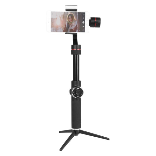 AFI V5 Smooth 3-Axis Handheld อลูมิเนียมโคลงกิมบอลไร้แปรงถ่านพร้อมขาตั้งกล้องและเติมแสงสำหรับสมาร์ทโฟนภายใน 6 นิ้วรองรับการติดตามใบหน้า