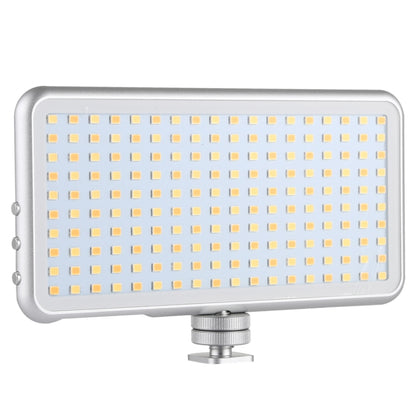 LED011S Pocket 180 LEDs Professional Vlogging การถ่ายภาพวิดีโอและสตูดิโอถ่ายภาพพร้อมจอแสดงผล OLED และอะแดปเตอร์รองเท้าเย็นสำหรับกล้อง Canon / Nikon DSLR, 180 LED