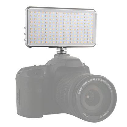LED011S Pocket 180 LEDs Professional Vlogging การถ่ายภาพวิดีโอและสตูดิโอถ่ายภาพพร้อมจอแสดงผล OLED และอะแดปเตอร์รองเท้าเย็นสำหรับกล้อง Canon / Nikon DSLR, 180 LED