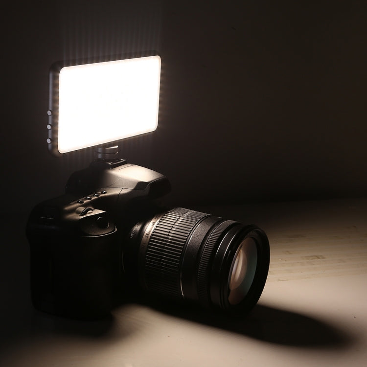 LED011S Pocket 180 LEDs Professional Vlogging การถ่ายภาพวิดีโอและสตูดิโอถ่ายภาพพร้อมจอแสดงผล OLED และอะแดปเตอร์รองเท้าเย็นสำหรับกล้อง Canon / Nikon DSLR, 180 LED