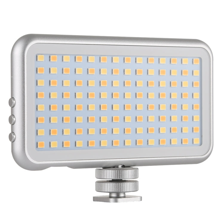 LED-013 Pocket 112 LEDs Professional Vlogging การถ่ายภาพวิดีโอและสตูดิโอถ่ายภาพพร้อมจอแสดงผล OLED และอะแดปเตอร์รองเท้าเย็นสำหรับกล้อง Canon / Nikon DSLR, 112 LED