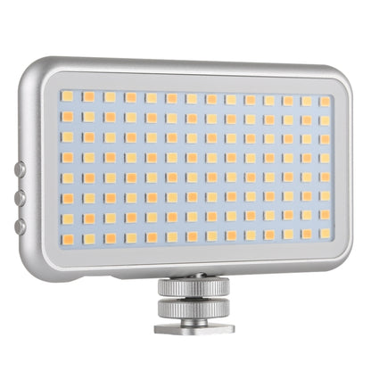LED-013 Pocket 112 LEDs Professional Vlogging การถ่ายภาพวิดีโอและสตูดิโอถ่ายภาพพร้อมจอแสดงผล OLED และอะแดปเตอร์รองเท้าเย็นสำหรับกล้อง Canon / Nikon DSLR, 112 LED