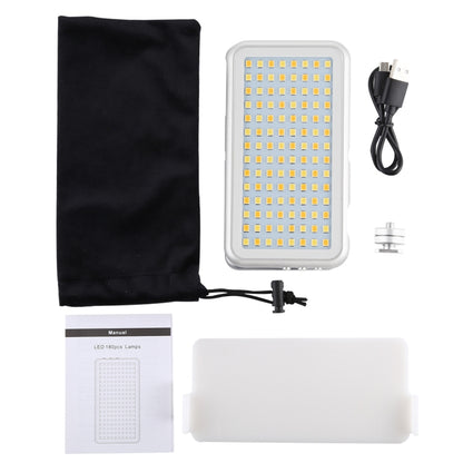 LED-013 Pocket 112 LEDs Professional Vlogging การถ่ายภาพวิดีโอและสตูดิโอถ่ายภาพพร้อมจอแสดงผล OLED และอะแดปเตอร์รองเท้าเย็นสำหรับกล้อง Canon / Nikon DSLR, 112 LED
