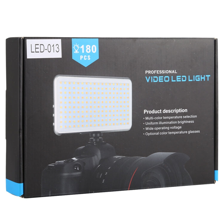 LED-013 Pocket 112 LEDs Professional Vlogging การถ่ายภาพวิดีโอและสตูดิโอถ่ายภาพพร้อมจอแสดงผล OLED และอะแดปเตอร์รองเท้าเย็นสำหรับกล้อง Canon / Nikon DSLR, 112 LED