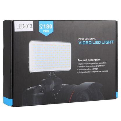 LED-013 Pocket 112 LEDs Professional Vlogging การถ่ายภาพวิดีโอและสตูดิโอถ่ายภาพพร้อมจอแสดงผล OLED และอะแดปเตอร์รองเท้าเย็นสำหรับกล้อง Canon / Nikon DSLR, 112 LED