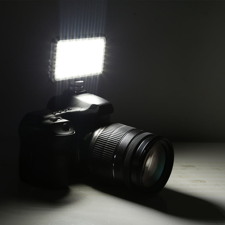 LED-013 Pocket 112 LEDs Professional Vlogging การถ่ายภาพวิดีโอและสตูดิโอถ่ายภาพพร้อมจอแสดงผล OLED และอะแดปเตอร์รองเท้าเย็นสำหรับกล้อง Canon / Nikon DSLR, 112 LED