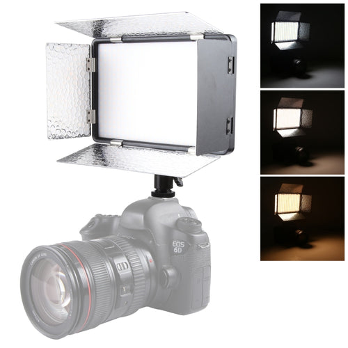 LED01 520 LEDs 4100LM Professional Vlogging การถ่ายภาพวิดีโอและสตูดิโอถ่ายภาพแสงสำหรับกล้อง Canon/Nikon DSLR, 520 LED