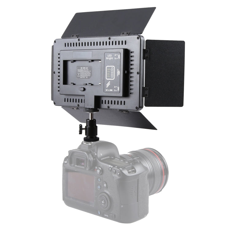 LED01 520 LEDs 4100LM Professional Vlogging การถ่ายภาพวิดีโอและสตูดิโอถ่ายภาพแสงสำหรับกล้อง Canon/Nikon DSLR, 520 LED