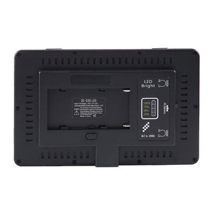 LED01 520 LEDs 4100LM Professional Vlogging การถ่ายภาพวิดีโอและสตูดิโอถ่ายภาพแสงสำหรับกล้อง Canon/Nikon DSLR, 520 LED