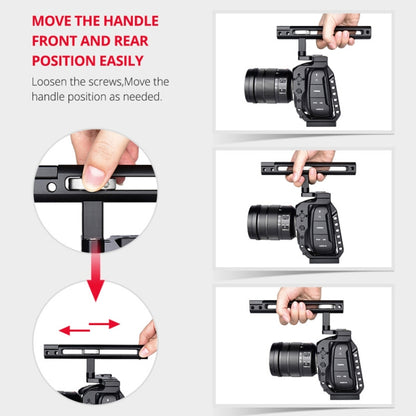 YELANGU C9-A YLG0911A จัดการวิดีโอ กล้อง โคลงกรงสำหรับ DJI BMPCC 4K, C9-A
