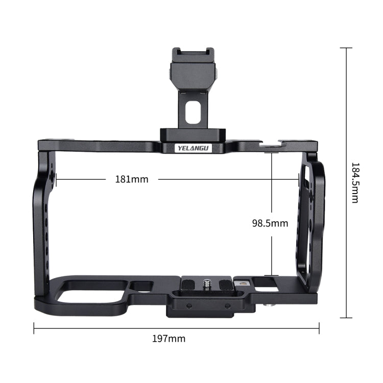 YELANGU C9-A YLG0911A จัดการวิดีโอ กล้อง โคลงกรงสำหรับ DJI BMPCC 4K, C9-A