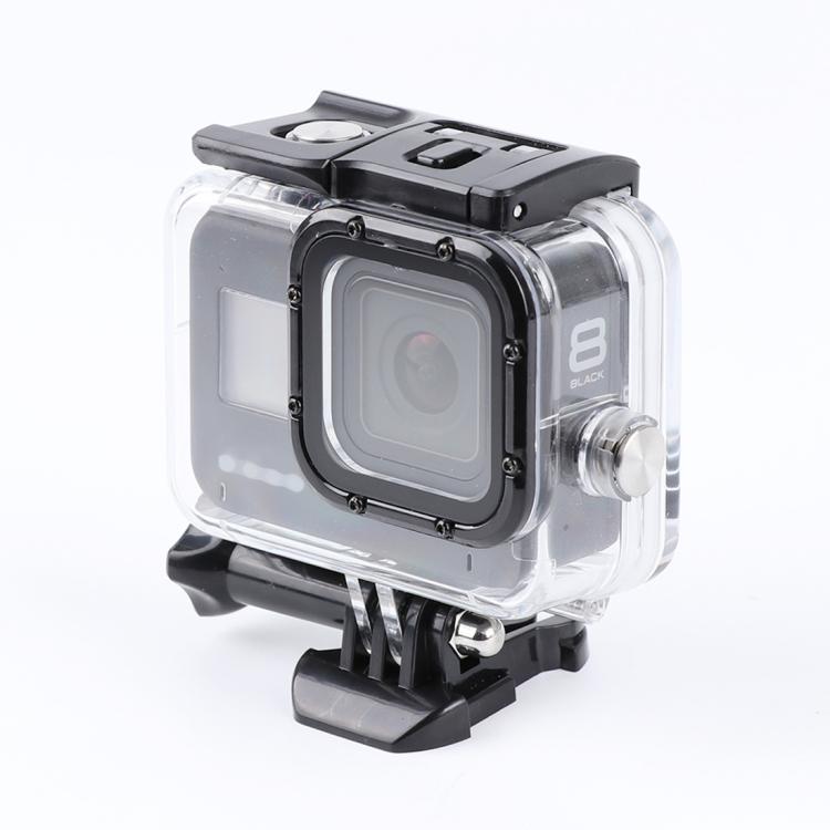 สำหรับ GoPro HERO8 Black เคสกันน้ำ 45 ม. พร้อมหัวเข็มขัดและสกรูแบบพื้นฐาน, For GoPro HERO8 Black