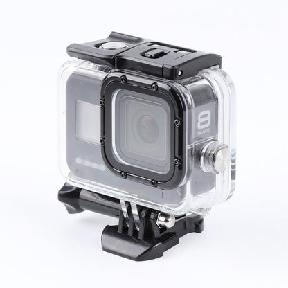 สำหรับ GoPro HERO8 Black เคสกันน้ำ 45 ม. พร้อมหัวเข็มขัดและสกรูแบบพื้นฐาน, For GoPro HERO8 Black