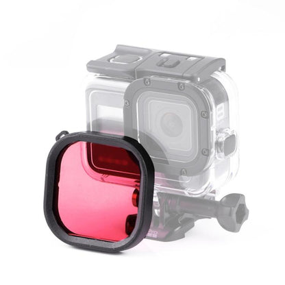 ตัวกรองเลนส์สีดำน้ำที่อยู่อาศัยสี่เหลี่ยมสำหรับ GoPro HERO8 สีดำที่อยู่อาศัยกันน้ำดั้งเดิม, Pink, Purple, Red