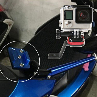 กระจกมองหลังรถจักรยานยนต์ CNC อะลูมินัมอัลลอย Stent ตัวยึดยึดคงที่สำหรับ GoPro HERO11 Black/HERO10 Black/HERO9 Black /HERO8 Black /7 /6/ 5/5 Session /4 /3+ /3 /2 /1, DJI Osmo Action, Xiaomi Xiaoyi, กล้อง SJCAM