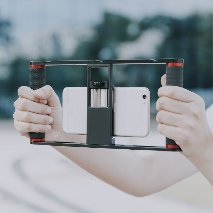 YELANGU PC05 YLG0909B Vlogging ถ่ายทอดสดสมาร์ทโฟนกรงโลหะแท่นขุดเจาะวิดีโอการสร้างภาพยนตร์บันทึกด้ามจับโคลงสำหรับ iPhone, Galaxy, Huawei, Xiaomi, HTC, LG, Google และสมาร์ทโฟนอื่น ๆ, YLG0909B