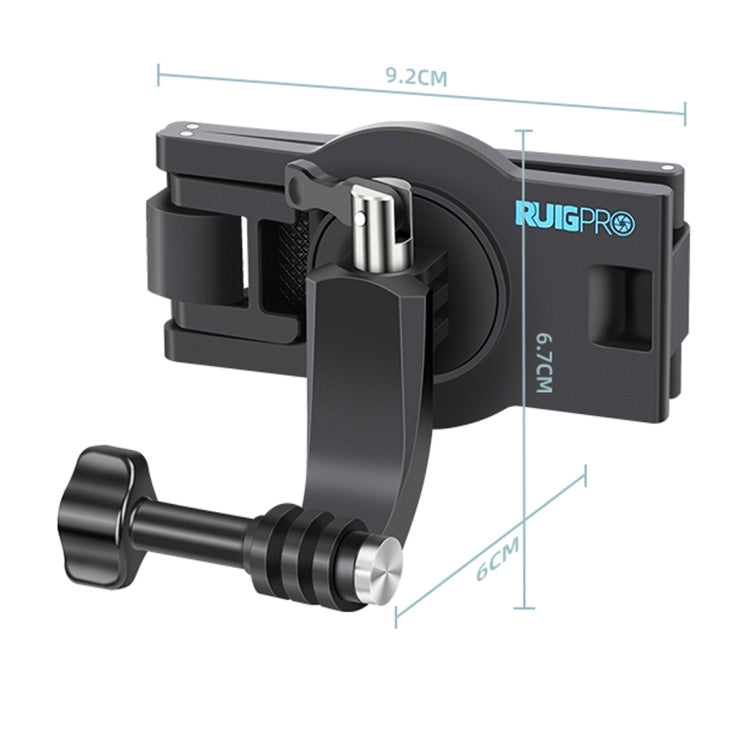 RUIGPRO 360 องศาหมุน Quick Release สายคล้องไหล่กระเป๋าเป้สะพายหลัง Mount สำหรับ GoPro Hero11 สีดำ/HERO10 สีดำ/9 สีดำ/8 สีดำ/7/6/5/5 เซสชัน/4 เซสชัน/4/3 +/3/2/1, DJI Osmoกล้องแอคชั่นและกล้องแอคชั่นอื่นๆ