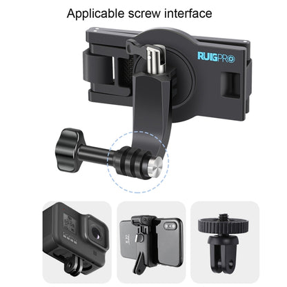 RUIGPRO 360 องศาหมุน Quick Release สายคล้องไหล่กระเป๋าเป้สะพายหลัง Mount สำหรับ GoPro Hero11 สีดำ/HERO10 สีดำ/9 สีดำ/8 สีดำ/7/6/5/5 เซสชัน/4 เซสชัน/4/3 +/3/2/1, DJI Osmoกล้องแอคชั่นและกล้องแอคชั่นอื่นๆ