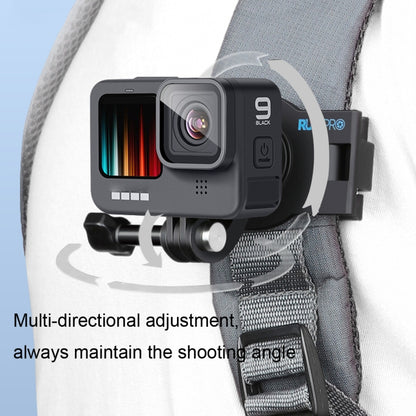 RUIGPRO 360 องศาหมุน Quick Release สายคล้องไหล่กระเป๋าเป้สะพายหลัง Mount สำหรับ GoPro Hero11 สีดำ/HERO10 สีดำ/9 สีดำ/8 สีดำ/7/6/5/5 เซสชัน/4 เซสชัน/4/3 +/3/2/1, DJI Osmoกล้องแอคชั่นและกล้องแอคชั่นอื่นๆ