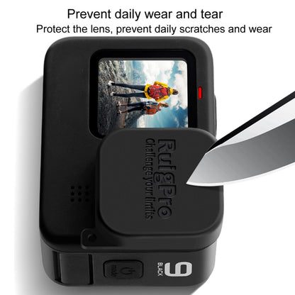 RUIGPRO สำหรับ GoPro HERO10 Black / HERO9 Black ยางนุ่มป้องกันรอยขีดข่วนฝาครอบเลนส์กล้องป้องกันรอยขีดข่วน, For GoPro HERO9 Black