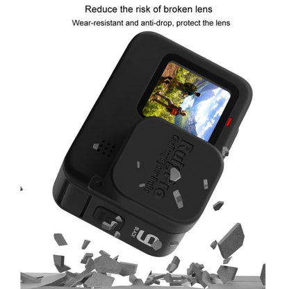 RUIGPRO สำหรับ GoPro HERO10 Black / HERO9 Black ยางนุ่มป้องกันรอยขีดข่วนฝาครอบเลนส์กล้องป้องกันรอยขีดข่วน, For GoPro HERO9 Black