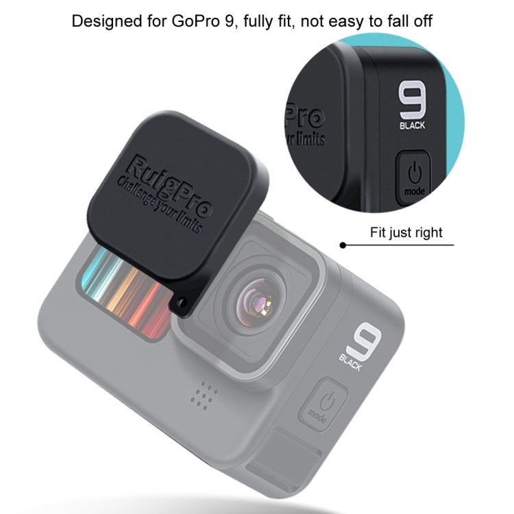 RUIGPRO สำหรับ GoPro HERO10 Black / HERO9 Black ยางนุ่มป้องกันรอยขีดข่วนฝาครอบเลนส์กล้องป้องกันรอยขีดข่วน, For GoPro HERO9 Black