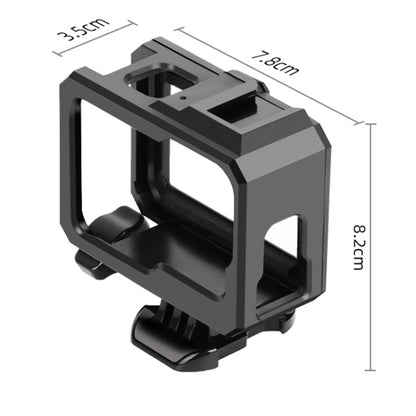 สำหรับ GoPro HERO10 สีดำ / HERO9 สีดำ พลาสติก ABS ชายแดนกรอบภูเขาเคสป้องกันพร้อมหัวเข็มขัดพื้นฐานเมาและสกรู, ABS Plastic Border Frame