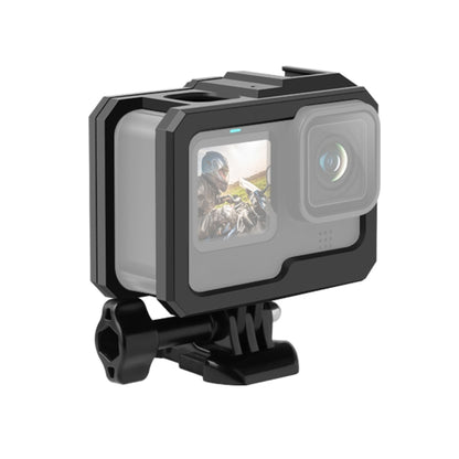 สำหรับ GoPro HERO10 สีดำ / HERO9 สีดำ พลาสติก ABS ชายแดนกรอบภูเขาเคสป้องกันพร้อมหัวเข็มขัดพื้นฐานเมาและสกรู, ABS Plastic Border Frame