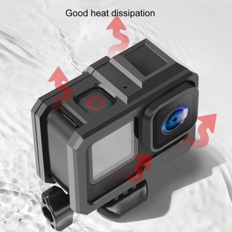 สำหรับ GoPro HERO10 สีดำ / HERO9 สีดำ พลาสติก ABS ชายแดนกรอบภูเขาเคสป้องกันพร้อมหัวเข็มขัดพื้นฐานเมาและสกรู, ABS Plastic Border Frame