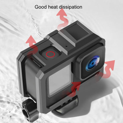 สำหรับ GoPro HERO10 สีดำ / HERO9 สีดำ พลาสติก ABS ชายแดนกรอบภูเขาเคสป้องกันพร้อมหัวเข็มขัดพื้นฐานเมาและสกรู, ABS Plastic Border Frame