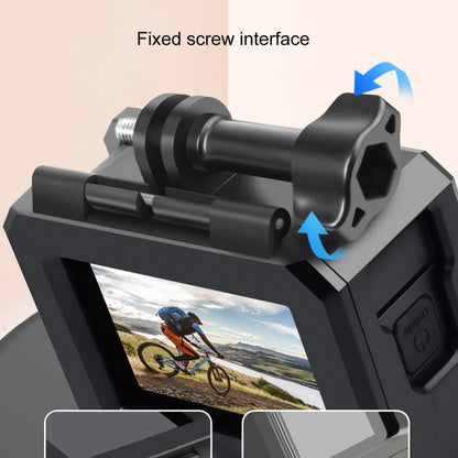 สำหรับ GoPro HERO10 สีดำ / HERO9 สีดำ พลาสติก ABS ชายแดนกรอบภูเขาเคสป้องกันพร้อมหัวเข็มขัดพื้นฐานเมาและสกรู, ABS Plastic Border Frame