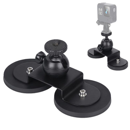 ขายึดถ้วยดูดในรถยนต์สำหรับ GoPro Hero11 Black / HERO10 Black / HERO9 Black / HERO8 Black / 7/6/5/5 เซสชัน / 4 เซสชัน / 4/3 + / 3/2/1, Xiaoyi และกล้องแอ็คชั่นอื่น ๆ ขนาด:ล, Size: L