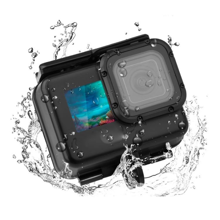 เคสป้องกันที่อยู่อาศัยกันน้ำ 50 ม. พร้อมหัวเข็มขัดพื้นฐานและสกรูสำหรับ GoPro HERO10 Black / HERO9 Black, 50m Waterproof Case