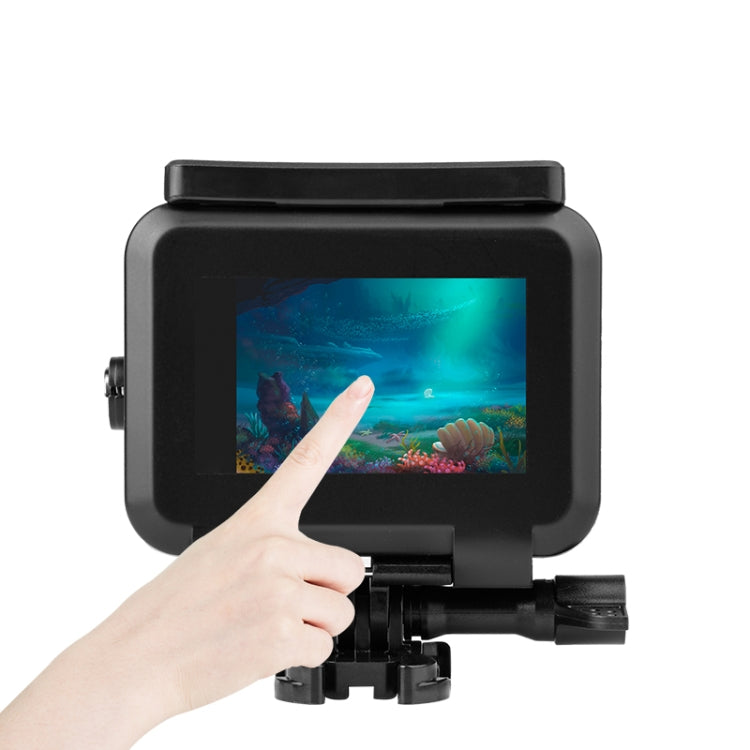 เคสป้องกันที่อยู่อาศัยกันน้ำ 50 ม. พร้อมหัวเข็มขัดพื้นฐานและสกรูสำหรับ GoPro HERO10 Black / HERO9 Black, 50m Waterproof Case