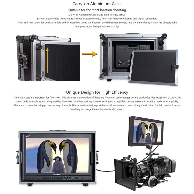 SEETEC 4K215-9HSD-CO 1920x1080 21.5 นิ้ว SDI / HDMI Full HD Director กล่องกล้อง Field Monitor, 4K215-9HSD-CO
