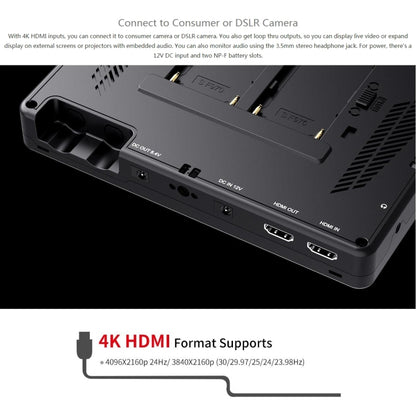 FEELWORLD LUT7 1920x1200 2200 nits 7 นิ้วหน้าจอ IPS HDMI 4K Touch Screen กล้อง Field Monitor, LUT7