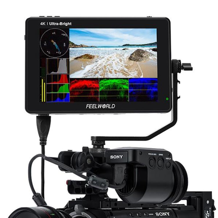 FEELWORLD LUT7 1920x1200 2200 nits 7 นิ้วหน้าจอ IPS HDMI 4K Touch Screen กล้อง Field Monitor, LUT7
